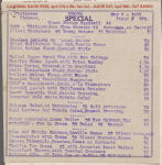 Dinner menu, San Francisco Overland Limited, Diner Car 385