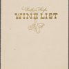 Wine list, Southern Pacific