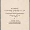 Dinner menu, National Parlor No. 118 at Fairmont Hotel