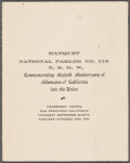 Dinner menu, National Parlor No. 118 at Fairmont Hotel