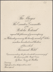 Supper menu for The Mayor and The Executive Committee of the Portola Festival at Fairmont Hotel