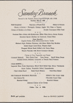 Mother's Day Sunday brunch menu, Park Lane