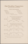 Breakfast menu, San Francisco Overland Limited