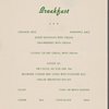 Breakfast menu, Southern Pacific