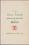 Dinner menu, Southern Pacific