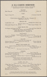 Dinner menu, Southern Pacific