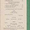 Dinner menu, Southern Pacific