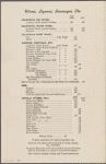 Dinner menu, Southern Pacific