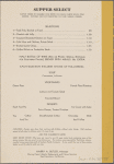 Supper menu, Southern Pacific