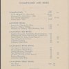 Wine list, Southern Pacific