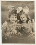 Publicity photograph of the Duncan Sisters in the stage production Tip Top, Globe Theatre.