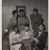 Barbara Watson (standing, far right) with Branford models - rear, left to right, Muriel French and Verdi Easton; and front, left to right, Veronica Ramus, Eula Perry, and Elvira Walker