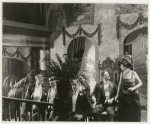 Walter Ringham (seated) and Maude Hill in a scene from the motion picture Determination.
