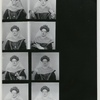 Marie Powers displaying Emmons Jewelry in costume for the stage production Becket