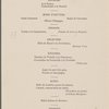 Dinner menu, Harvard Club of San Francisco at Palace Hotel