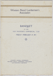 Dinner menu, Wester Retail Lumbermen's Association at San Francisco Commerical Club