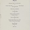 Dinner menu, Wester Retail Lumbermen's Association at San Francisco Commerical Club