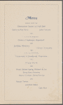 Dinner menu, The San Francisco Cabinet National Union at The San Francisco Commercial Club