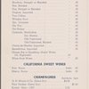 Beverage list, San Francisco Overland Limited