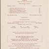Dinner menu, The Streamliner
