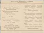 Breakfast menu, Boston  Albany Railroad, New York Central System