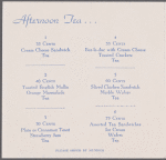 Tea menu menu, The New Haven R. R.