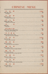 Daily menu, Tao Yuan Restaurant