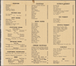 Daily menu, Cathay House