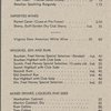 Wine list menu, Santa Fe Fred Harvey
