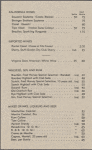 Wine list menu, Santa Fe Fred Harvey