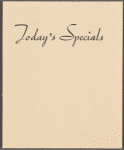 Daily menu menu, New York Central System