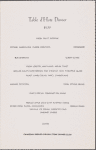 Dinner menu, The Chief, Fred Harvey Dining Car