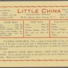 Daily menu, Little China