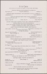 Dinner menu, The California Limited, Fred Harvey Dining Car