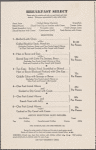 Breakfast menu, Dining Car, Southern Pacific