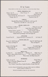 Breakfast menu, The California Limited, Fred Harvey Dining Car
