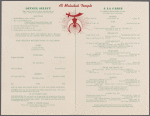 Dinner menu, Dining Car, Southern Pacific