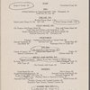 Dinner menu, Dining Car, Southern Pacific