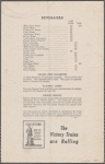 Dinner menu, Dining Car, Southern Pacific