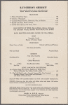 Lunch menu, Dining Car, Southern Pacific
