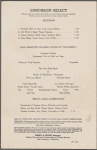 Lunch menu, Dining Car, Southern Pacific