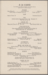 Lunch menu, Dining Car, Southern Pacific