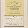 Breakfast menu, The Beaver, Southern Pacific