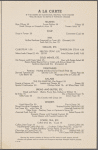 Dinner menu, Dining Car, Southern Pacific