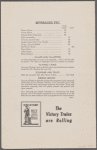 Dinner menu, Dining Car, Southern Pacific