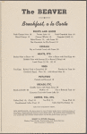 Breakfast menu, The Beaver, Southern Pacific