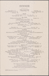 Dinner menu, The New York, New Haven, and Hartford Railroad Co., The Puritan Dining Car