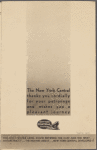 Breakfast menu, New York Central System