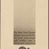 Breakfast menu, New York Central System