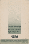 Breakfast menu, New York Central System, the New Streamlined 20th Century Limited